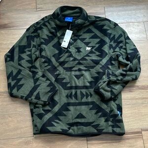 Without Walls Printed Mock Snap Polar Fleece Sweatshirt